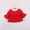 2016 spring&amp;autumn newborn girls cloak half trumpet sleeves girls clothing cardigan suit 4-24M red kids jacket casaco infantil