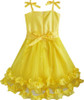 Flower Girl Dress Yellow Shinning Sequins Wedding Party Pageant Kids 2018 Summer Princess Dresses Kids Clothes Size 4-10