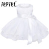 Flower Baby Girls Wedding Dress for kids 1 year Birthday dresses Baptism newborn Girls clothing infant tutu dress Child Clothes