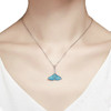 Ocean Blue Enamel Mermaid Necklace