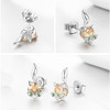 Cute Foxy Crystal Stud Earrings