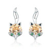 Cute Foxy Crystal Stud Earrings