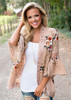 Floral Print Lace Chiffon Blouse Shirt Women Open Stitch Flare Sleeve Elegant Ladies Blouses Loose Top Female Shirts Blusas 2017
