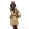 2016 New New Fashion Womens Slim Fit Trench Double-breasted Coat Outwear