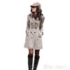 2016 New New Fashion Womens Slim Fit Trench Double-breasted Coat Outwear