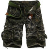 2016 New men summer Camouflage military cargo shorts bermuda masculina jeans male fashion Casual baggy denim shorts plus size 42