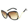 2016 New Luxury Oversized Metal Frame Women Brand Designer Sunglasses High Quality Driving Sun Glasses For Women