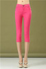 2017 Summer Style Women pants capris  woman candy color slimming capris pants cotton skinny denim capris for women plus size