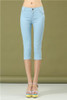 2017 Summer Style Women pants capris  woman candy color slimming capris pants cotton skinny denim capris for women plus size