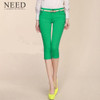 2017 Summer Style Women pants capris  woman candy color slimming capris pants cotton skinny denim capris for women plus size