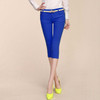 2017 Summer Style Women pants capris  woman candy color slimming capris pants cotton skinny denim capris for women plus size
