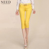 2017 Summer Style Women pants capris  woman candy color slimming capris pants cotton skinny denim capris for women plus size