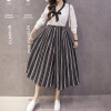 2017 Summer Spring Women Pleated Wide Leg Pants Loose High Waisted Chiffon Pants Ladies Fashion Striped Ankle-length Pant S-XL 2017 Summer Spring Women Pleated Wide Leg Pants Loose High Waisted Chiffon Pants Ladies Fashion Striped Ankle-length Pant S-XL