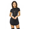 2017 Summer Short Sleeve Slim Party Mini Dress Casual Ladies Vestido Vintage Women Brown Tight Faux Suede Bodycon Dresses