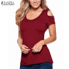 2017 Summer Sexy Women Blusas Vintage Lace Crochet Short Sleeve Hollow Backless Off Shoulder Tee Tops Solid Blouse Shirts