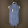 2017 Summer New Turtleneck Sleeveless Long Virgin Killer Sweater Japanes Knitted Sexy backless Women Sweaters And Pullovers WM03