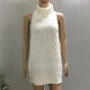 2017 Summer New Turtleneck Sleeveless Long Virgin Killer Sweater Japanes Knitted Sexy backless Women Sweaters And Pullovers WM03