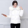 2017 winter coat women outwear short womens clothing solid jacket with hooded fur collar female parka winter jacket women