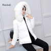 2017 winter coat women outwear short womens clothing solid jacket with hooded fur collar female parka winter jacket women