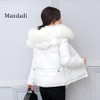2017 winter coat women outwear short womens clothing solid jacket with hooded fur collar female parka winter jacket women