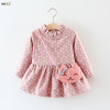 2017 Winter Baby Dress Girls Clothes Cute Print Long Sleeve Baby Party Dresses Thicken Warm Princess Vestido Toddler Costume