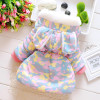 2017 Winter Baby Boys Girls Snow Wear Coat Cute Rabbit Baby Jacket Thick Cotton-Padded Baby Girl Outerwear 0~3 Y