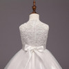 2017 White Flower Girl Dress Kids Ball Gowns First Communion Tulle Dresses Pageant Wedding Girls Sleeveless Gown Children