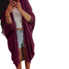 2016 New Autumn Womens Long Coat Bat Sleeved Open Stitch Ladies Casual Knit Sleeve Coat Cardigan Trench Coat Casaco Feminino