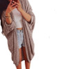 2016 New Autumn Womens Long Coat Bat Sleeved Open Stitch Ladies Casual Knit Sleeve Coat Cardigan Trench Coat Casaco Feminino