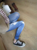 2016 New Arrival Women Skinny Slim Faux Denim Look Jeans Jeggings Stretchy Pants  Newest