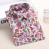 2016 New Arrival Shirt Women Cotton Long Sleeve Ladies Blouses Print Turn-down Collar Top Women Breathable Plus Size Ladies Tops