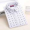 2016 New Arrival Shirt Women Cotton Long Sleeve Ladies Blouses Print Turn-down Collar Top Women Breathable Plus Size Ladies Tops