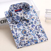 2016 New Arrival Shirt Women Cotton Long Sleeve Ladies Blouses Print Turn-down Collar Top Women Breathable Plus Size Ladies Tops