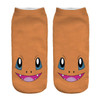 2016 New Arrival  Harajuku Pokemon Sock 3D Printed Cartoon Women's Socks Pikachu Novelty Low Cut Ankle Cute Socks Meias