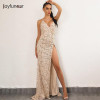 Evening Party Club Elegant Dress Women Dress Vestidos De Festa Womens Sexy Dresses Gold Sequined Long Evening Maxi Dress