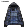 ENWAYEL Autumn Winter Fashion Hood Padded Quilted Headset Men Jacket Coat Warm Male Jackets Parka Hooded Casual Wadded Outerwear