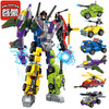 Enlighten Mecha Educational Building Blocks Toys Children Robot Truck Hero Destroyer Car Vehicle Compatible With Legoe Stickers