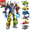 Enlighten Mecha Educational Building Blocks Toys Children Robot Truck Hero Destroyer Car Vehicle Compatible With Legoe Stickers