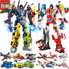 Enlighten Mecha Educational Building Blocks Toys Children Robot Truck Hero Destroyer Car Vehicle Compatible With Legoe Stickers