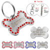 Engraved Pet Dog Tags Custom Cat ID Name Tags for Pets Personalized Paw Bone Shape FREE Gift S L
