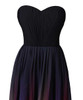 Gradient Color Long Evening Dress A line Strapless Sweetheart Chiffon Floor Length Formal Prom Party Gown Robe De Soiree