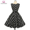 Grace Karin Womens Cocktail Dresses Summer style Floral Print Retro Vintage 50s Casual Party Rockabilly Dress Vestidos Femininos