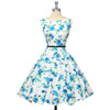 Grace Karin Womens Cocktail Dresses Summer style Floral Print Retro Vintage 50s Casual Party Rockabilly Dress Vestidos Femininos