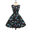Grace Karin Womens Cocktail Dresses Summer style Floral Print Retro Vintage 50s Casual Party Rockabilly Dress Vestidos Femininos