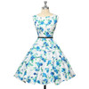 Grace Karin Womens Cocktail Dresses Summer style Floral Print Retro Vintage 50s Casual Party Rockabilly Dress Vestidos Femininos