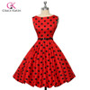 Grace Karin Womens Cocktail Dresses Summer style Floral Print Retro Vintage 50s Casual Party Rockabilly Dress Vestidos Femininos