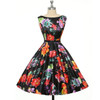 Grace Karin Womens Cocktail Dresses Summer style Floral Print Retro Vintage 50s Casual Party Rockabilly Dress Vestidos Femininos