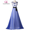 Grace Karin Sleeveless Blue Long Evening Dresses 2017 Abendkleider Sexy Lace Sequins Beading Party Evening Gown for Dinner Night Grace Karin Sleeveless Blue Long Evening Dresses 2017 Abendkleider Sexy Lace Sequins Beading Party Evening Gown for Dinner Night