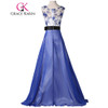 Grace Karin Sleeveless Blue Long Evening Dresses 2017 Abendkleider Sexy Lace Sequins Beading Party Evening Gown for Dinner Night Grace Karin Sleeveless Blue Long Evening Dresses 2017 Abendkleider Sexy Lace Sequins Beading Party Evening Gown for Dinner Night