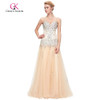 Grace Karin Mermaid Tulle Evening Dress Long 2017 New Arrival Formal Party Gown Sequin Beaded Sleeveless V Neck Evening Dresses Grace Karin Mermaid Tulle Evening Dress Long 2017 New Arrival Formal Party Gown Sequin Beaded Sleeveless V Neck Evening Dresses